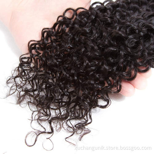 Uniky Kinky curly human hair bundles with frontal human hair frontal and closure bundles set